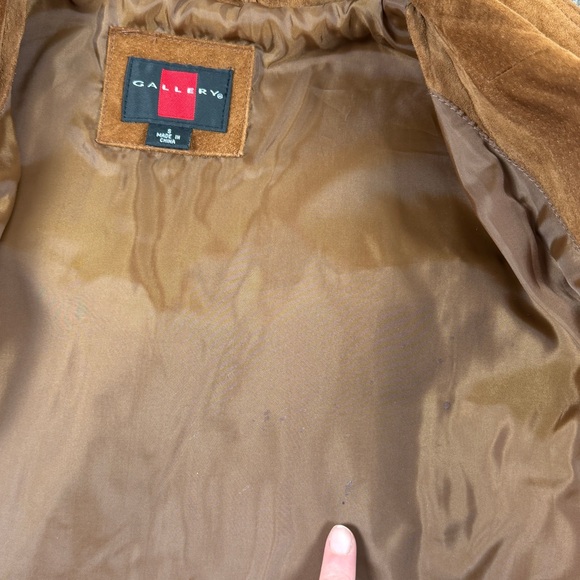 Vintage Gallery Brown Genuine Suede Leather Fringe Jacket Women’s S Western Boho - Picture 8 of 12